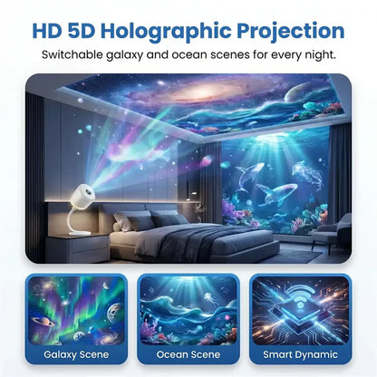 Bcessv® 🎇🎇 HD Smart Dynamic 5D Holographic Night Light Projector