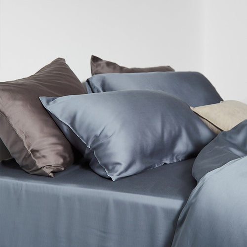 Steel Blue Lyocell Flat Sheet - FINAL SALE