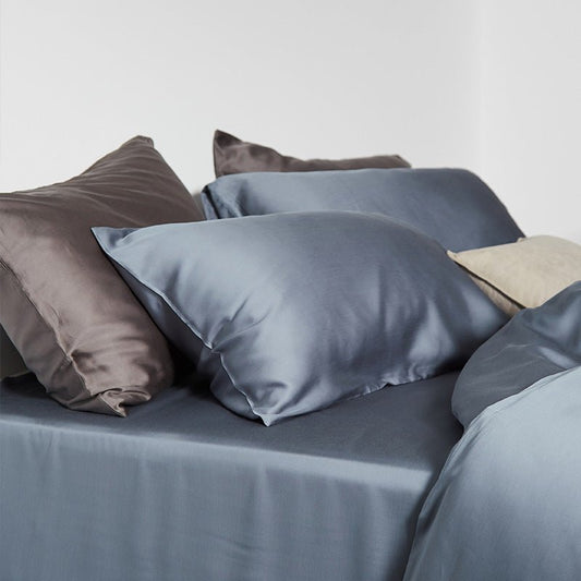 Steel Blue Lyocell Flat Sheet - FINAL SALE